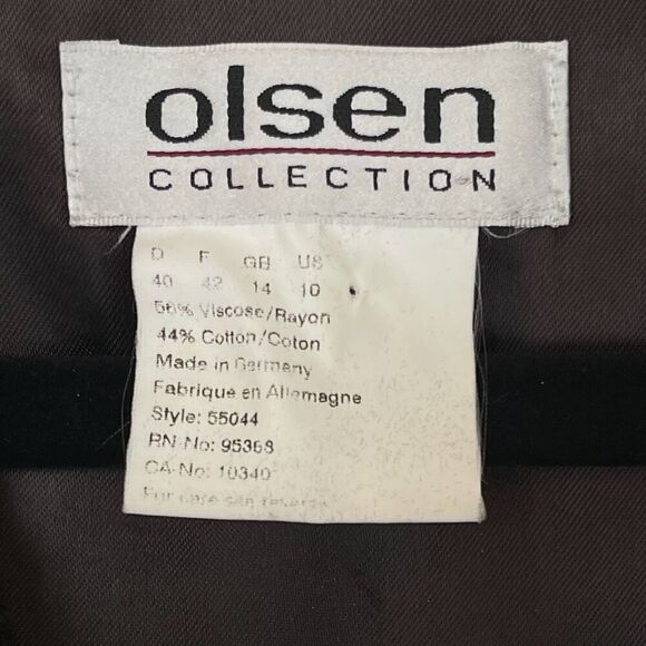 OLSEN Vest Womens Size 10 Brown Sherpa Fleece Toggle Closure Warm Layering Piece - Picture 3 of 12